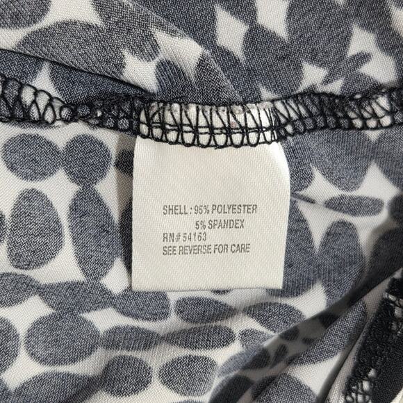 Calvin Klein black white abstract design sleeveless blouse - large - Picture 6 of 6